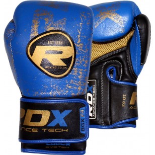 БОКСЕРСЬКІ РУКАВИЧКИ RDX ULTRA GOLD BLUE