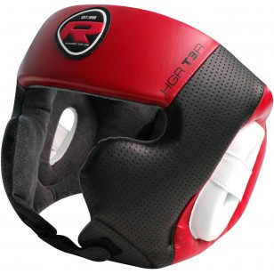 Боксерський шолом RDX REX LEATHER RED