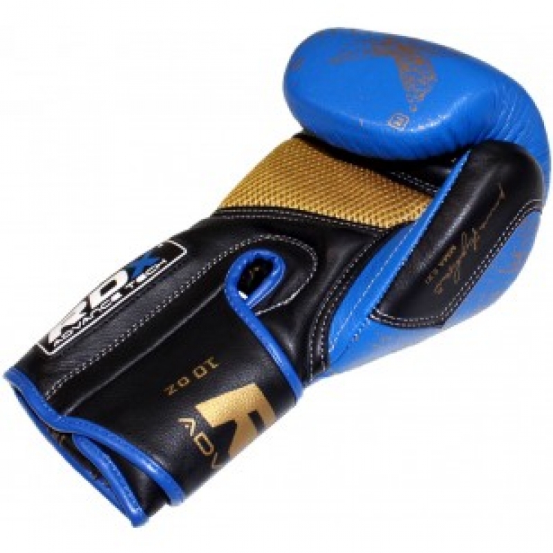 БОКСЕРСЬКІ РУКАВИЧКИ RDX ULTRA GOLD BLUE