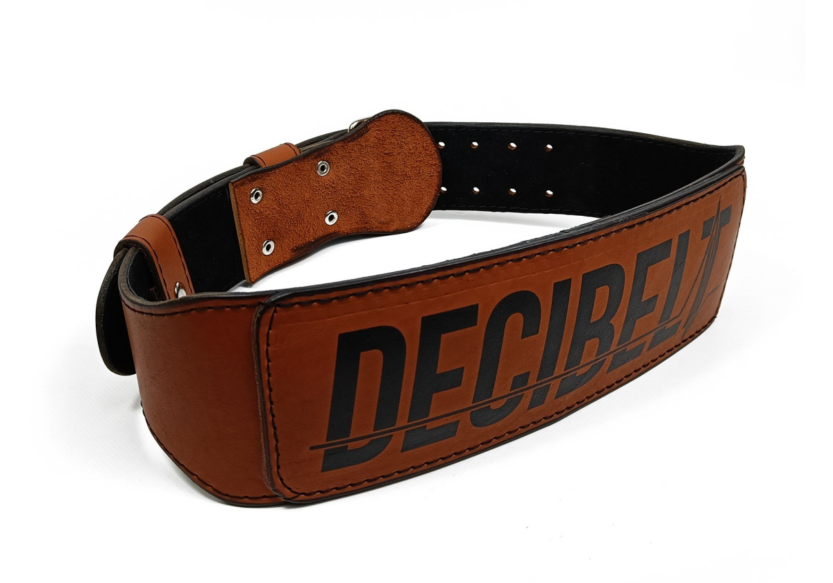 Пояс атлетичний EasyFit DeciBelt (шкіра) коричневий M
